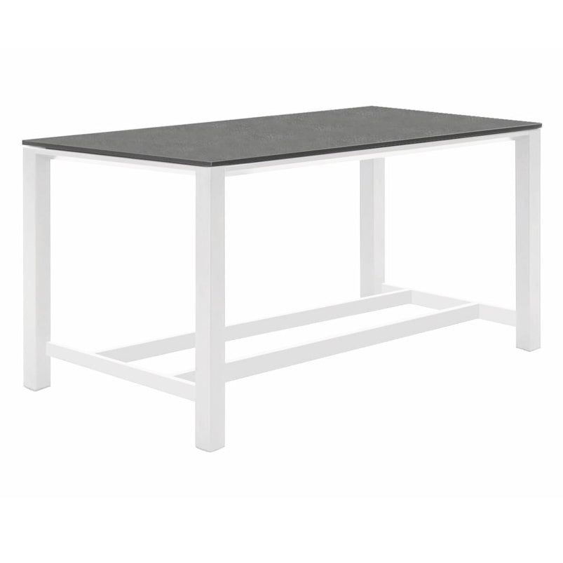 Concept Bar Height TAble in White with Concrete Look Table Top