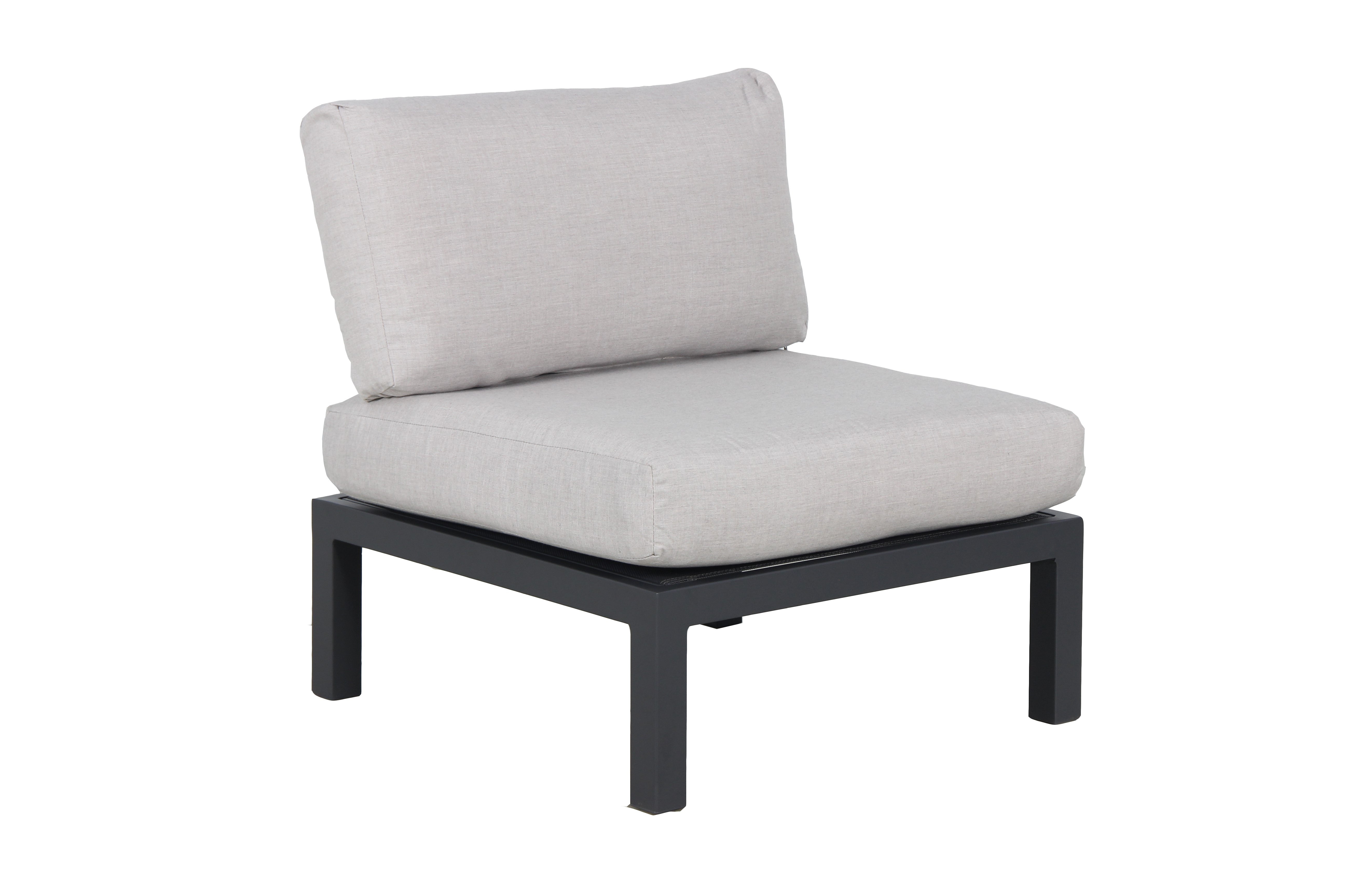 Elba Aluminum Armless Lounge Chair With Cushion