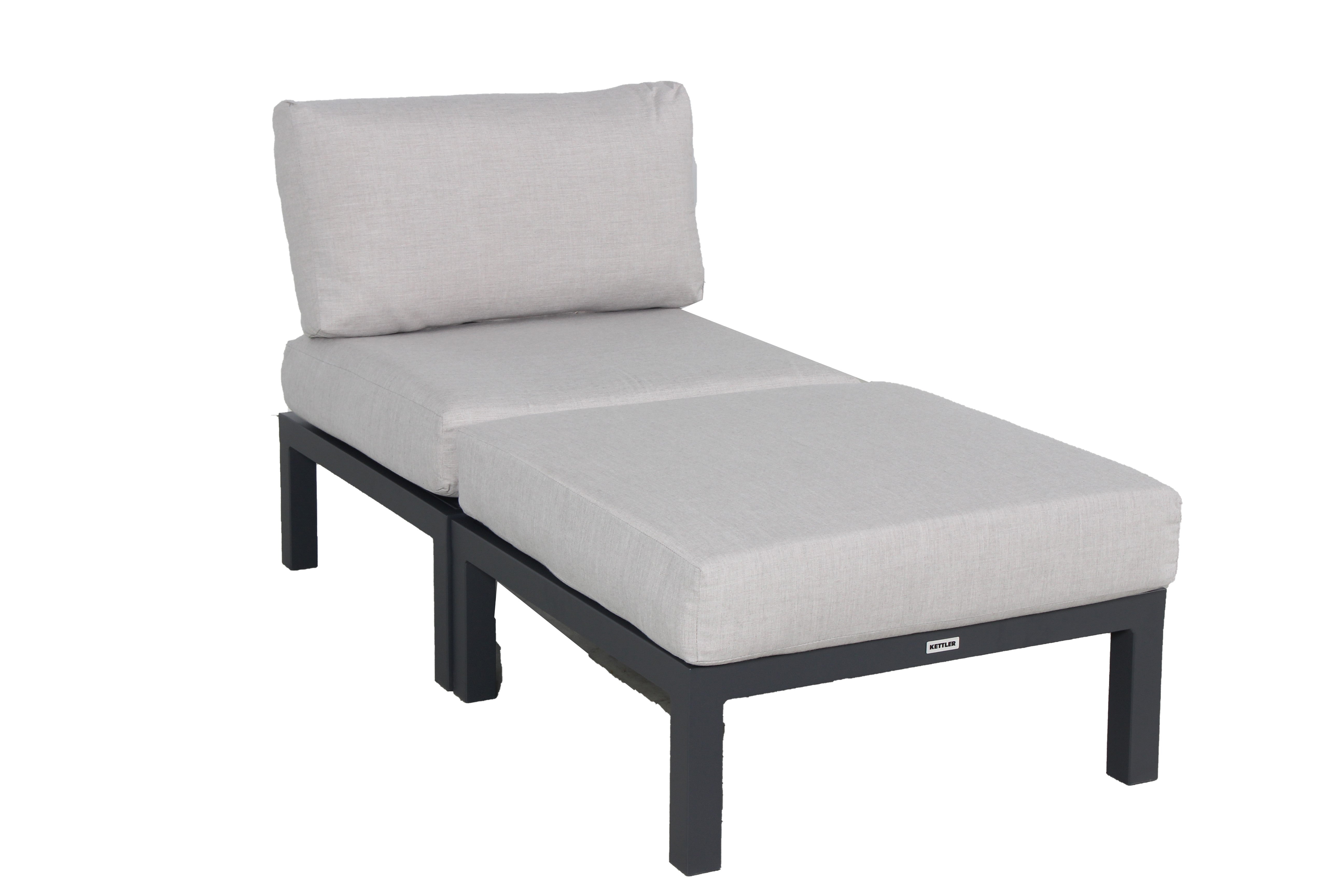 Elba Aluminum Lounge Ottoman With Cushion